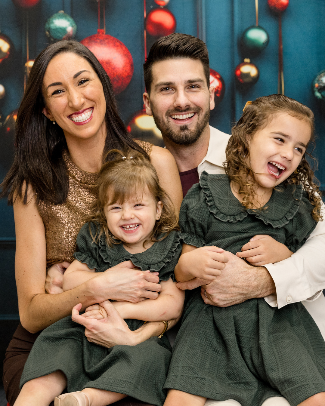 Family portrait during the holidays